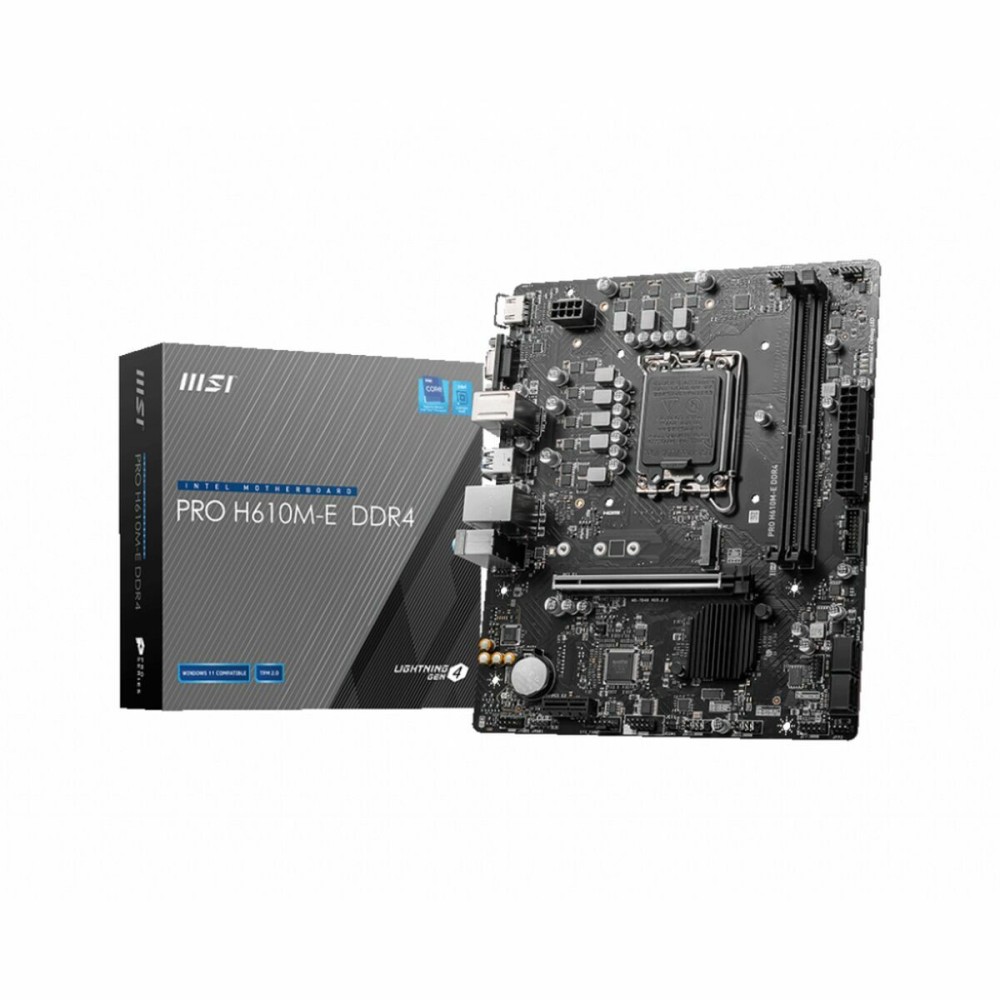 Carte Mère MSI PRO H610M-E DDR4 LGA 1700 H610 INTEL H610 DDR4 mATX