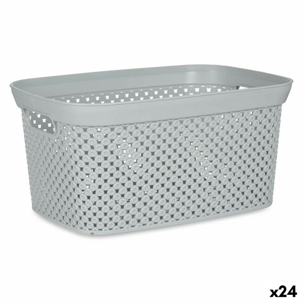 Panier à linge Gris Plastique 10 L 24 x 17 x 35 cm (24 Unités)