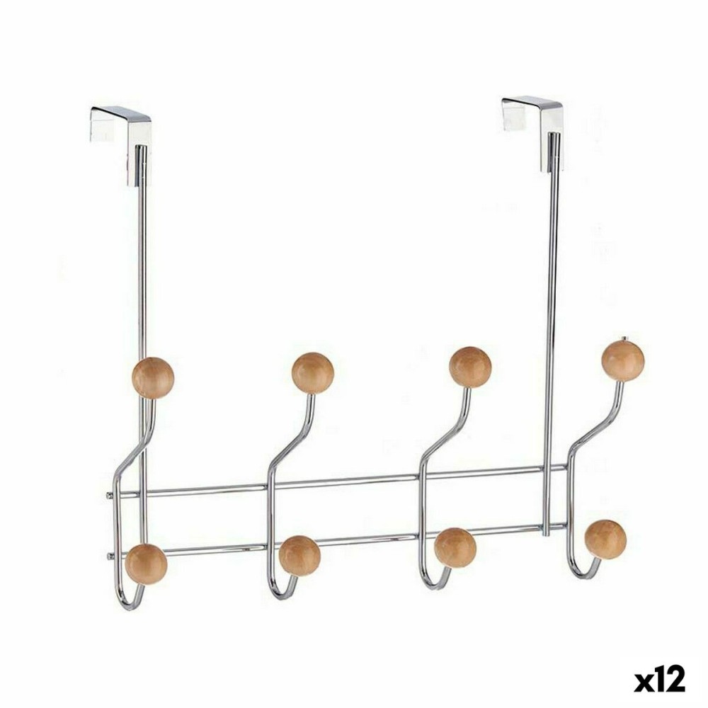 Door Coat Rack Brown Wood Metal 29 x 9 x 28 cm (12 Units)