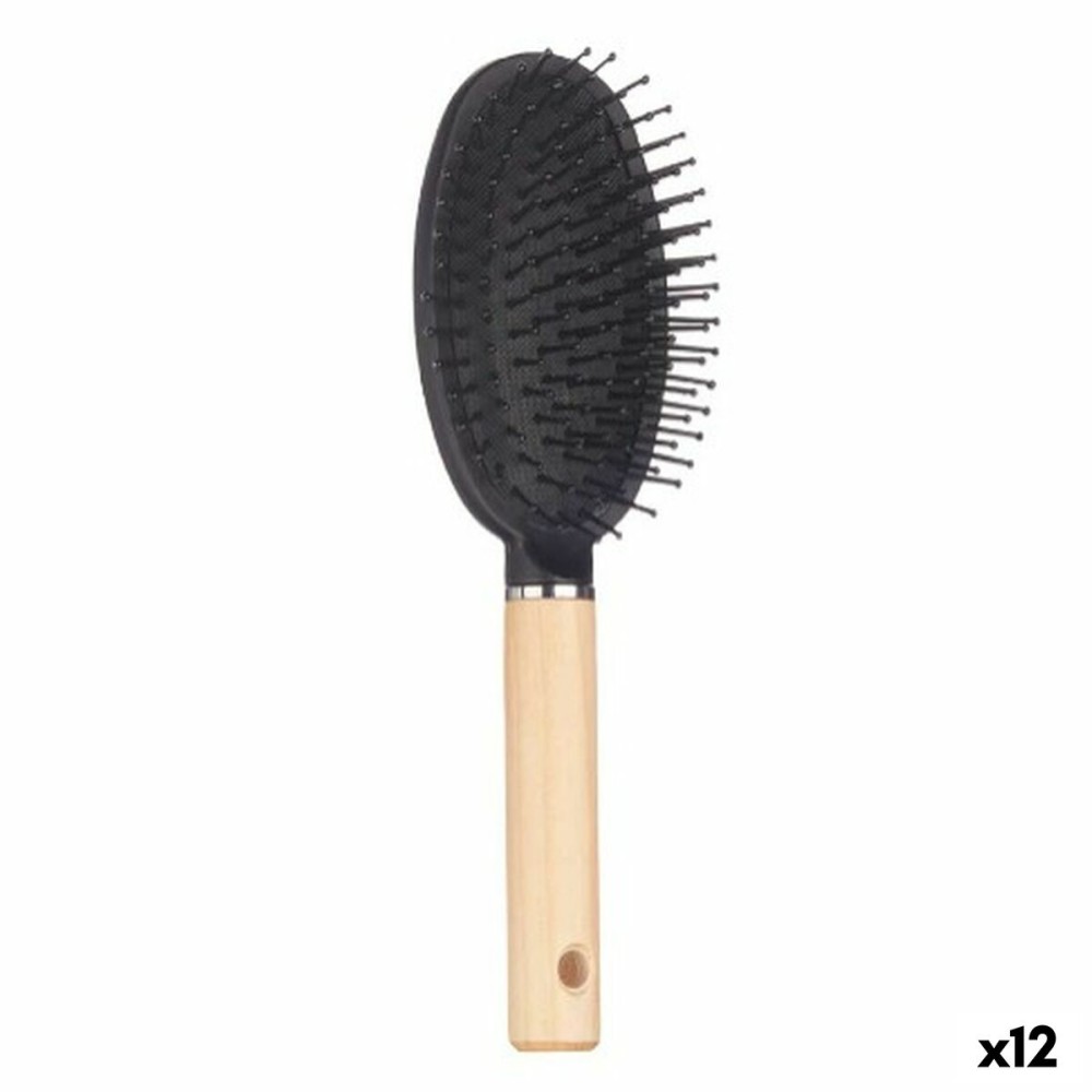 Brosse Marron Noir Bois Silicone Plastique (12 Unités)