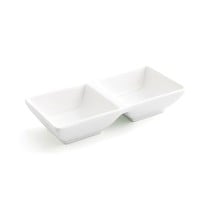 Tablett für Snacks Quid Select Weiß aus Keramik 15 x 7 cm (12 Stück) (Pack 12x)