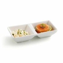 Tablett für Snacks Quid Select Weiß aus Keramik 15 x 7 cm (12 Stück) (Pack 12x)