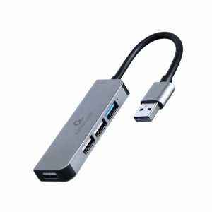 Hub USB GEMBIRD 4-port USB hub 1 x USB 3.1 + 3 x USB 2.0 Silberfarben