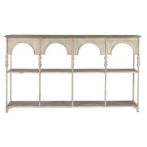 Shelves Home ESPRIT White Natural Metal 159 X 36,5 X 91 cm