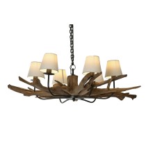 Suspension Home ESPRIT Fer bois de teck 130 X 130 X 35 cm