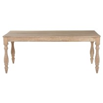 Dining Table Home ESPRIT White Teak 195 X 97 X 77 cm