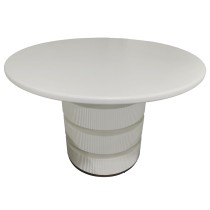 Table de Salle à Manger Home ESPRIT Blanc Bois d'épicéa Bois MDF 120 X 120 X 80 cm