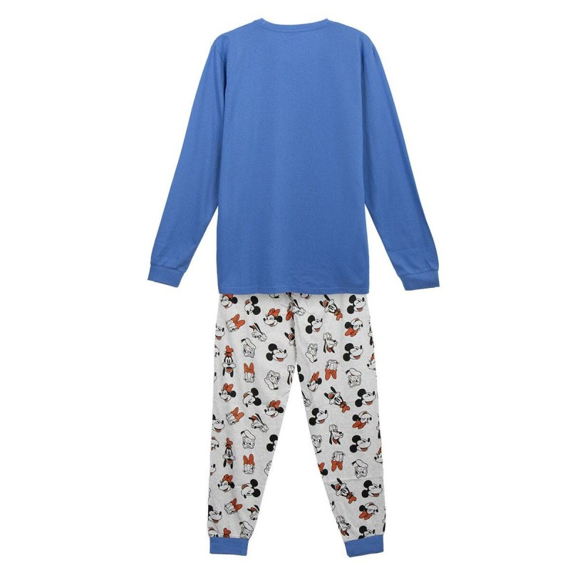 Schlafanzug Mickey Mouse Blau (Erwachsene)