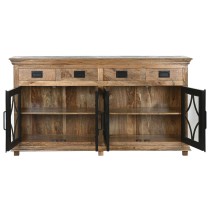 Buffet Home ESPRIT Noir Naturel Fer Bois de manguier 180 x 40 x 100 cm