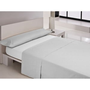 Fitted bottom sheet Happy Home MIX COLORS White Double