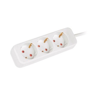 Schuko 3 Way Multi-socket Adapter Lanberg 2500 W 1,5 m White