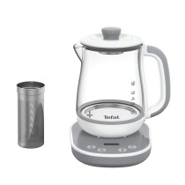 Wasserkocher mit Elektrischer Teekanne Tefal BJ551B10 Weiß/Grau Edelstahl 1,5 L