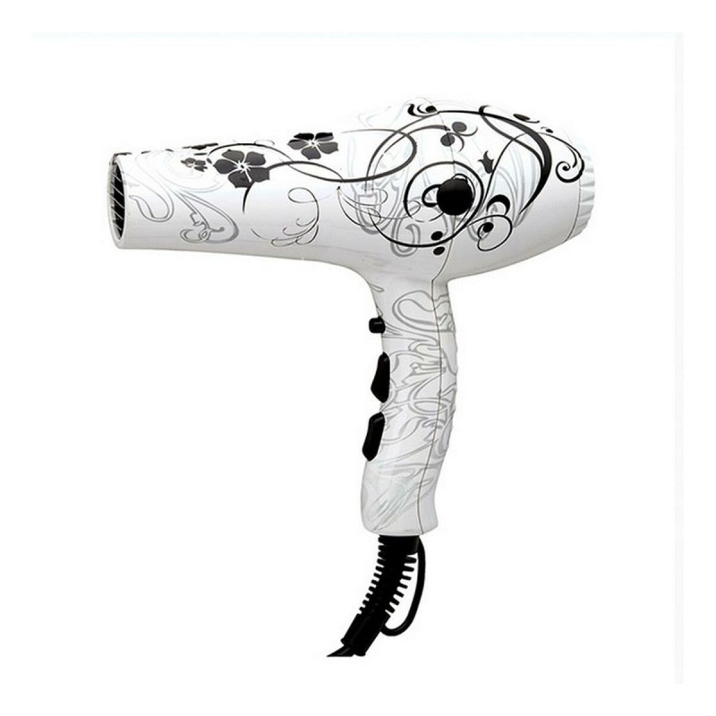 Hairdryer Albi Pro Secador Flores White Flowers