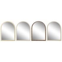 Miroir mural Home ESPRIT Marron Beige Naturel Ivoire Scandi 55 X 2 X 75 cm (4 Unités)