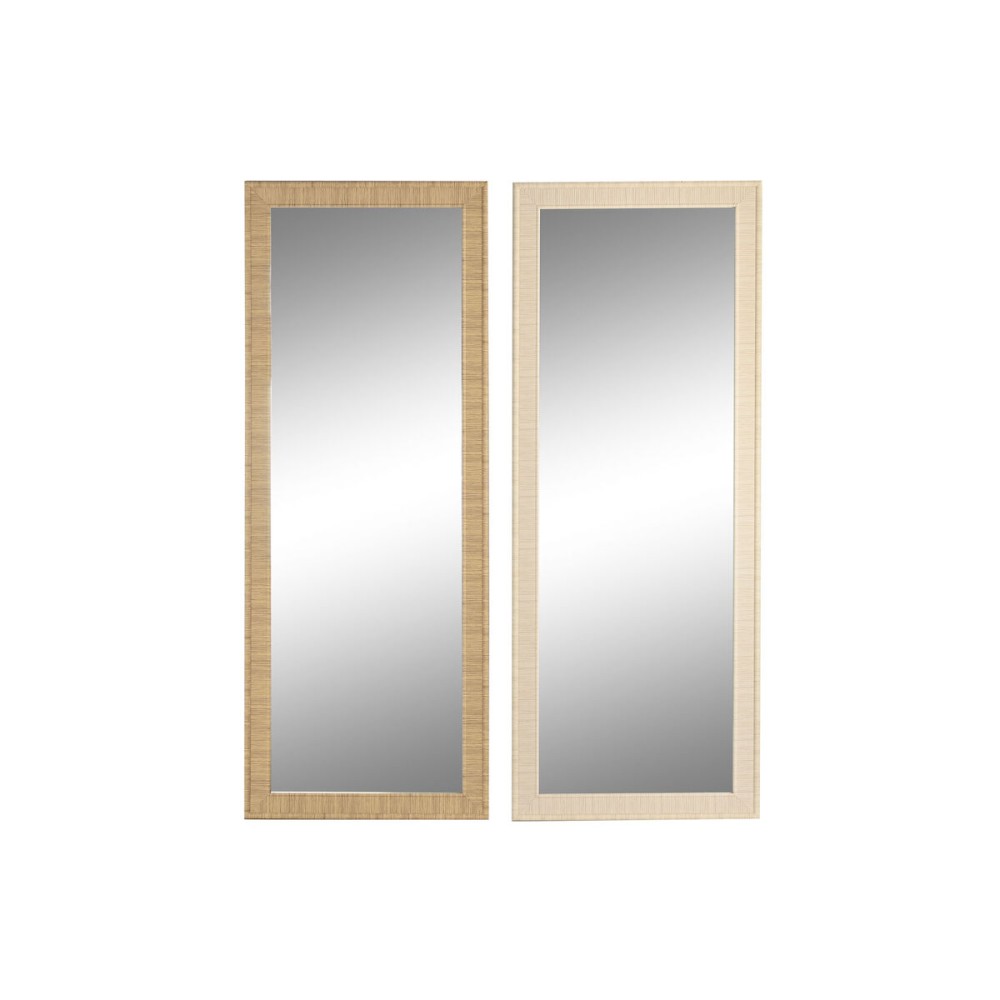 Wall mirror Home ESPRIT Brown Natural Scandi 74 X 2 X 194 cm (2 Units)