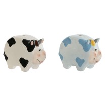 Money box Home ESPRIT Dolomite Cow 16 X 7,5 X 12,5 cm (2 Units)