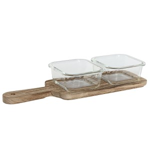 Snack tray Home ESPRIT Natural 320 ml 36 x 11 x 6 cm