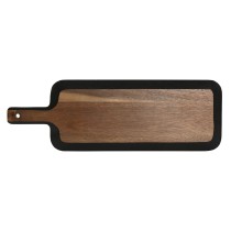 Cutting board Home ESPRIT Black Natural Acacia Board 51 x 17 x 1,8 cm