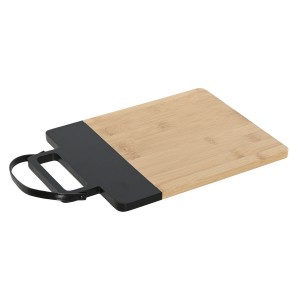 Cutting board Home ESPRIT Black Natural Polyurethane Bamboo 35,5 x 21 x 1,1 cm