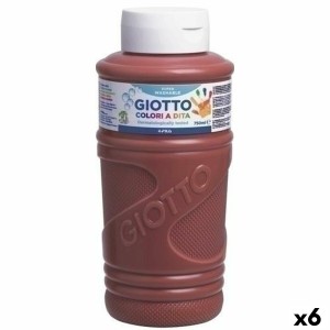 peinture pour doigts Giotto Marron 750 ml (6 Unités)