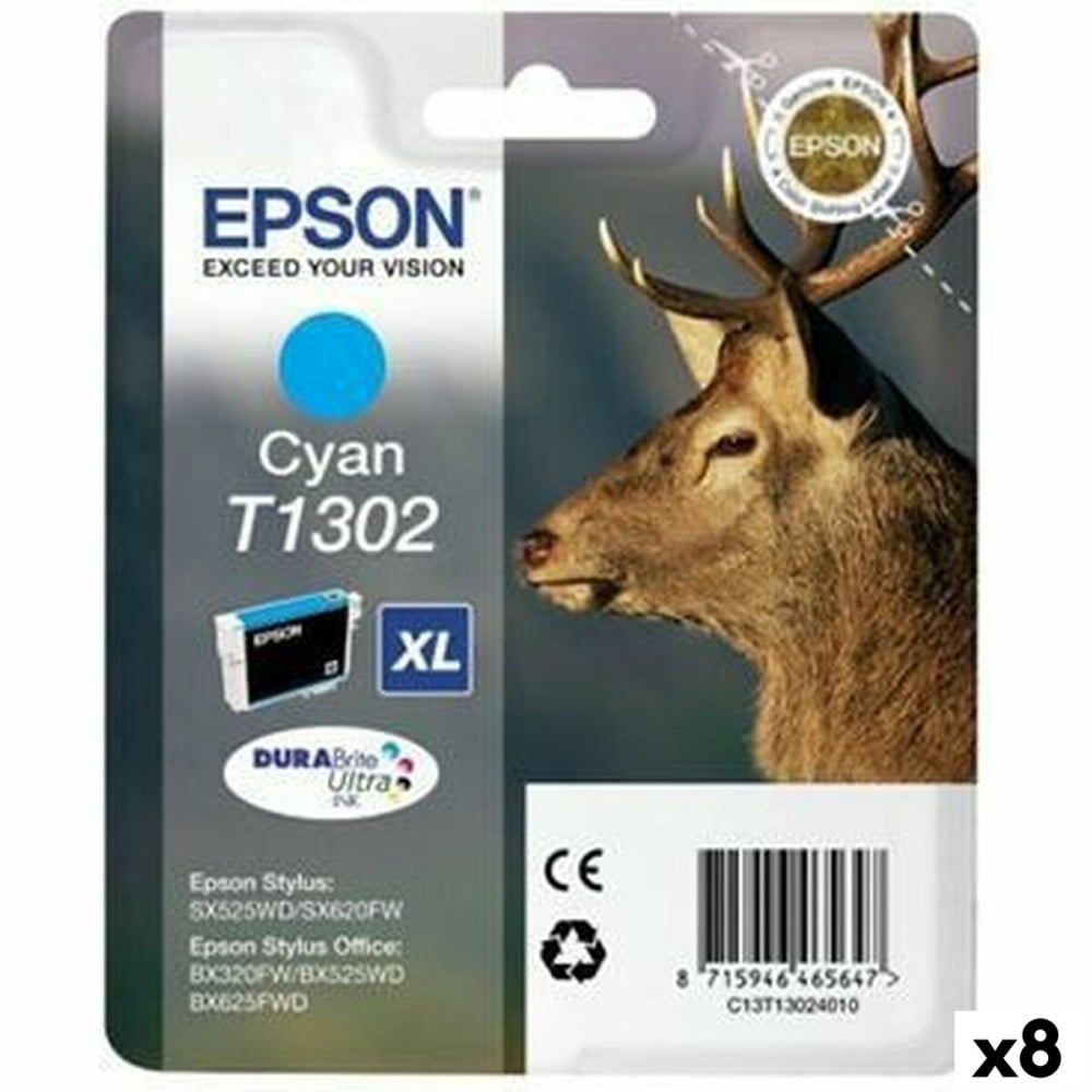 Original Ink Cartridge Epson BX320FW Cyan (8 Units)