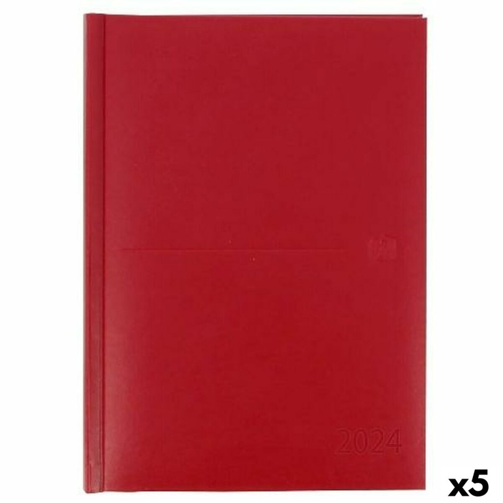 Diary Oxford CLASSIC Red A5 15 x 21 cm 2025 (5 Units)