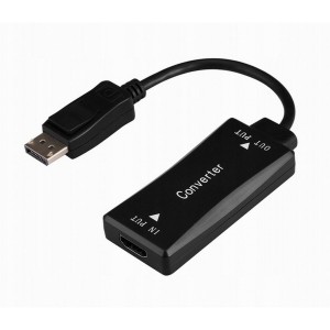 Adaptateur DisplayPort vers HDMI GEMBIRD A-HDMIF30-DPM-01 Noir 15 cm