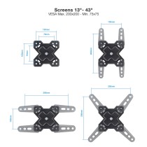 TV Mount TooQ LP1345TN-B 43" 13"