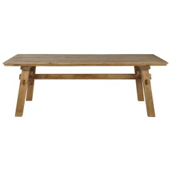 Table de Salle à Manger Home ESPRIT Marron Naturel Bois Bois de pin 220 x 100 x 76 cm