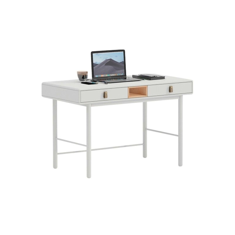 Desk Home ESPRIT White Natural Polyurethane MDF Wood 120 x 60 x 75 cm