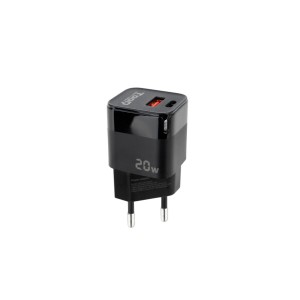 Wall Charger TooQ TQWC-QCPD20 Black 20 W