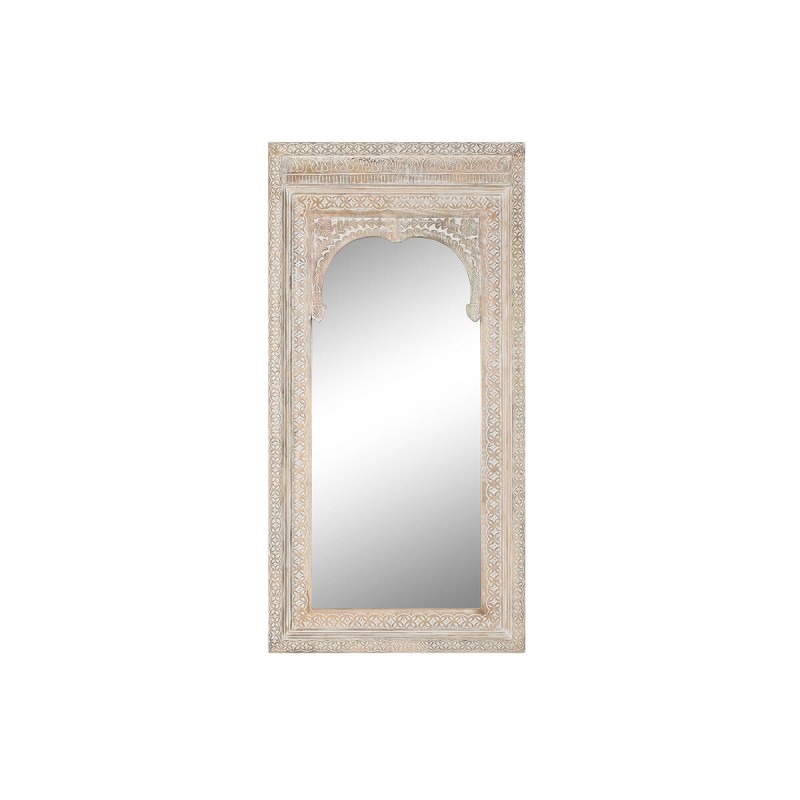 Wall mirror Home ESPRIT Natural Crystal Mango wood Indian Man Stripped 90 x 3,5 x 180 cm