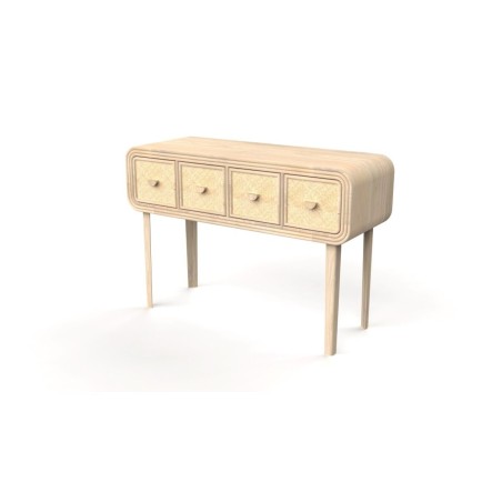 Console Home ESPRIT Rotin Bois de manguier 117 x 42 x 80 cm