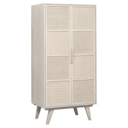 Anrichte Home ESPRIT Weiß Rattan Mango-Holz 87 x 55 x 178 cm