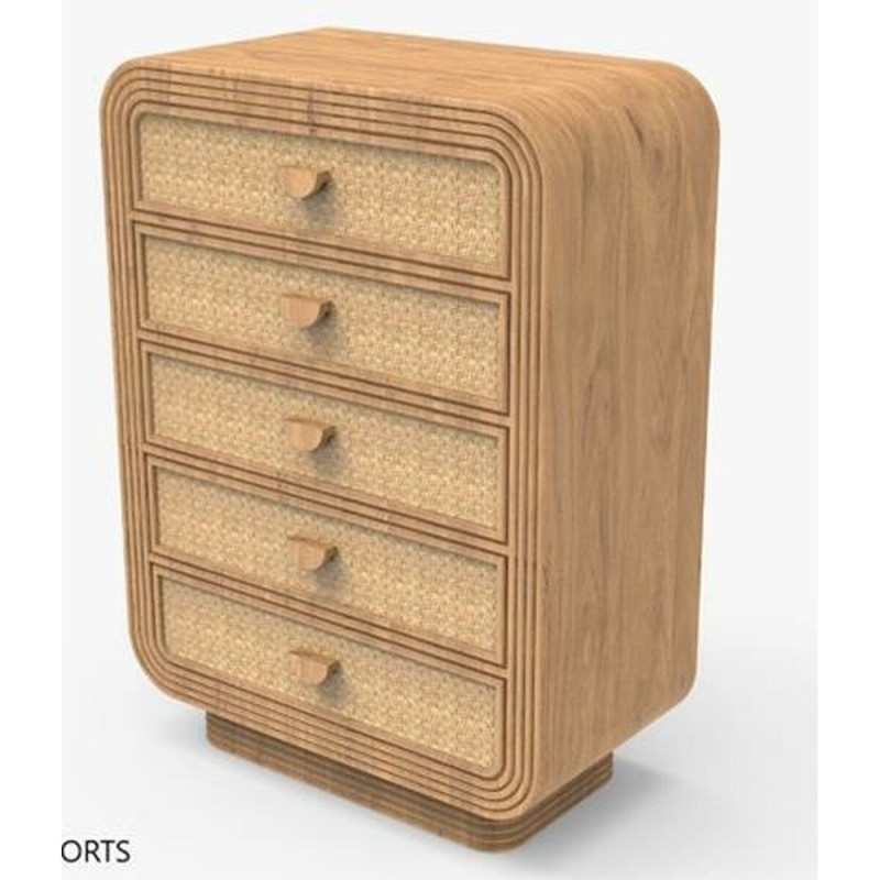 Chest of drawers Home ESPRIT Rattan Mango wood 80 x 42 x 110 cm