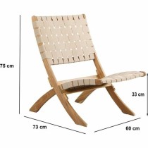 Garden chair Beau Rivage Beige 75 x 73 x 60 cm Foldable 2 Units