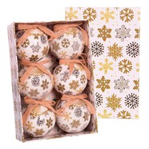 Boules de Noël Multicouleur Papier Polyfoam 7,5 x 7,5 x 7,5 cm (6 Unités)