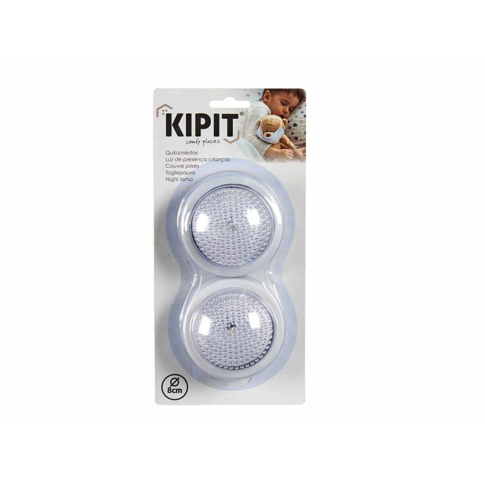 Night light Kipit EG042 White Black polypropylene polystyrene 2 Pieces (12 Units)