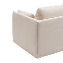 3-Seater Sofa Beige Viscose 224 x 100 x 94 cm