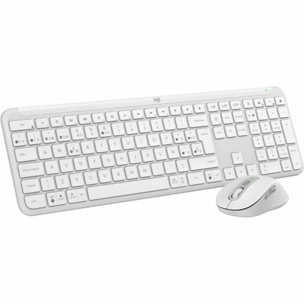 Keyboard Logitech White Spanish Qwerty QWERTY