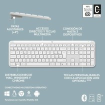 Keyboard Logitech White Spanish Qwerty QWERTY