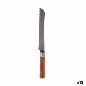 Wellenschliffmesser 2,8 x 2,5 x 32 cm Edelstahl Bambus (12 Stück)