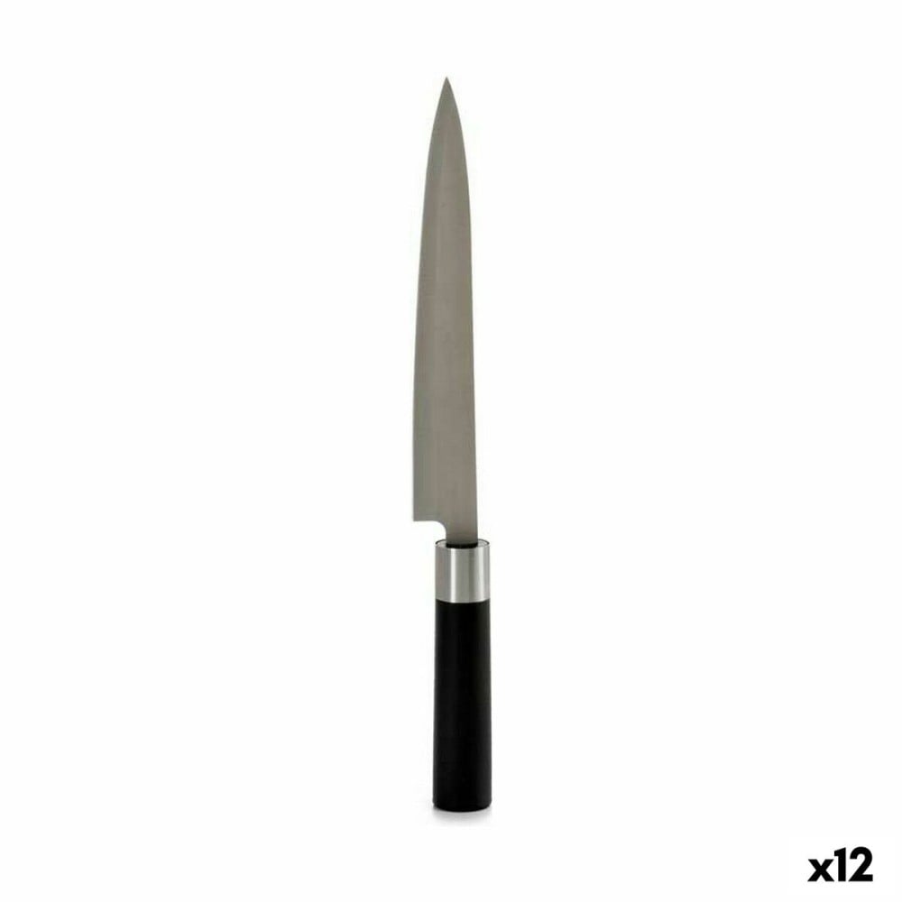 Küchenmesser Kinvara KT11-5604S02 Schwarz Silberfarben Edelstahl Kunststoff 3,5 x 33,5 x 2,2 cm (12 Stück)