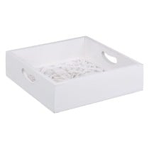 Snack tray 39 x 39 x 9 cm White 3 Pieces DMF