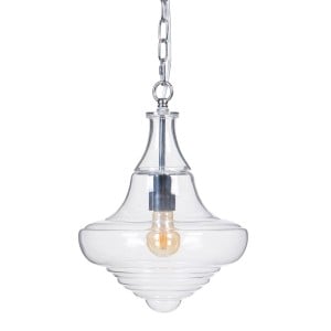 Deckenlampe 28 x 28 x 33 cm Kristall Metall Silber