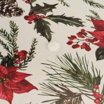 Nappe enduite antitache Belum Christmas Flowers Rouge Vert Naturel 300 x 150 cm