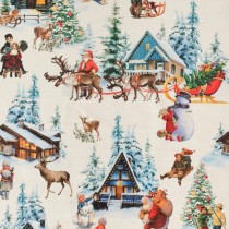 Nappe enduite antitache Belum  Christmas Landscape Multicouleur 150 x 150 cm