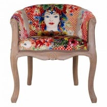 Sitz Alexandra House Living Hellrosa Kautschukholz 100 % polyester 61 x 71 x 61 cm