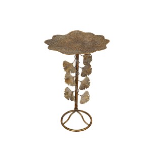 Side table Romimex Golden Gold Metal 40 x 65 x 40 cm