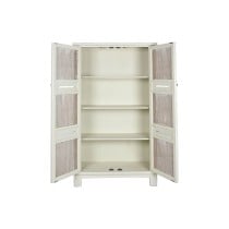 Cupboard Home ESPRIT White Natural 105 x 42 x 188 cm